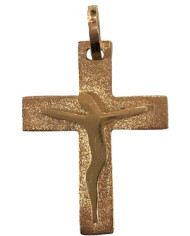 Cruz Prata Dourada Estilizada