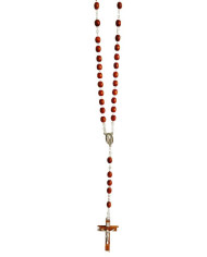 Terço redondo trabalhado 7mm - Madeira