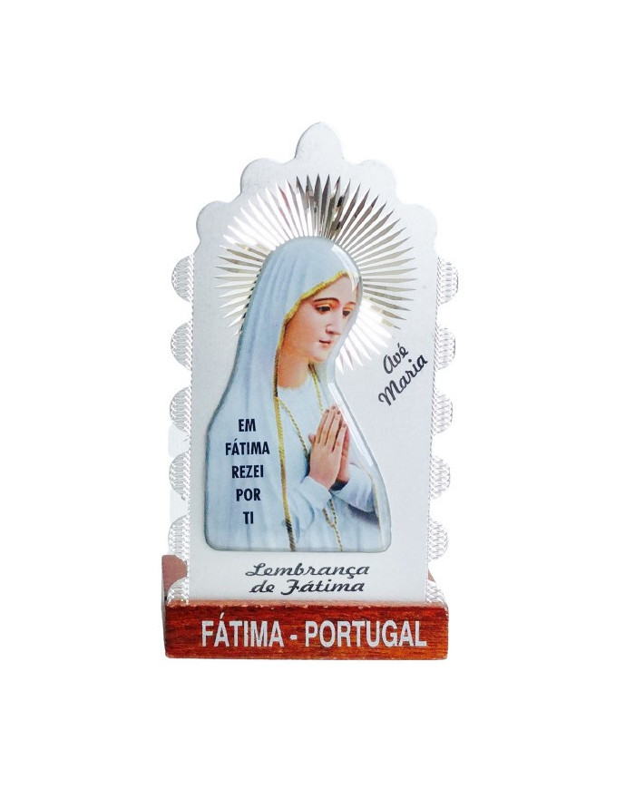 Placa de alumínio c/ Fátima