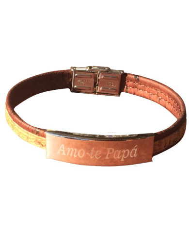Pulseira em pele e cortiça Pulseira em pele e cortiça