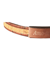 Pulseira em pele e cortiça