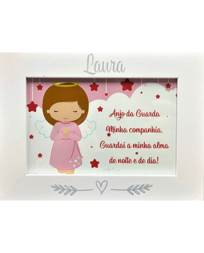 Quadro - Anjo da Guarda (Rosa)