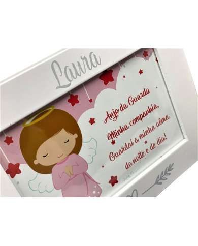 Quadro - Anjo da Guarda (Rosa)