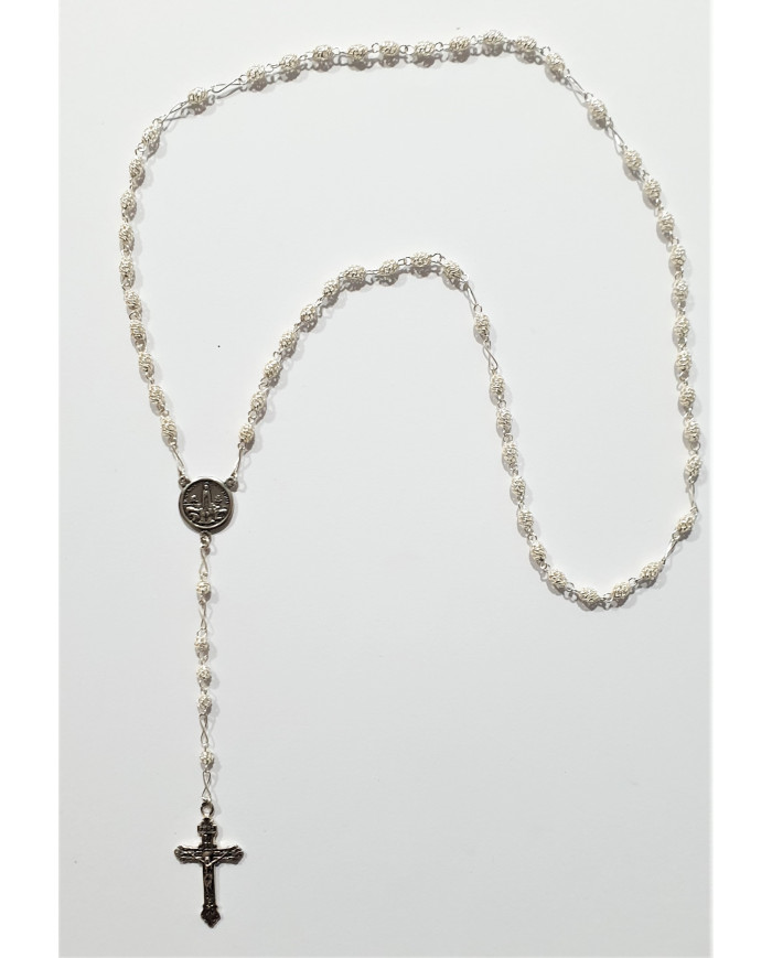 Terço de prata - Filigrana