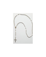 Terço de prata - conta riscada