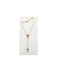 Terço de prata dourada - Mini