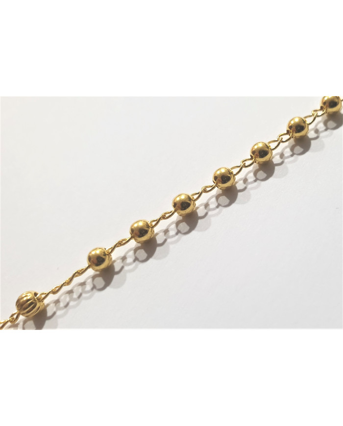 Terço de prata dourada