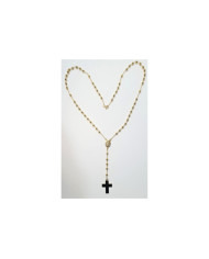 Terço de prata dourada