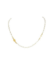 Colar Prata Dourada e Pérola