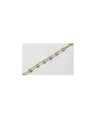 Colar Prata Dourada e Pérola