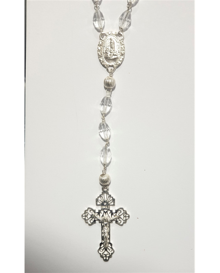 Terço Cristal - Prata 925