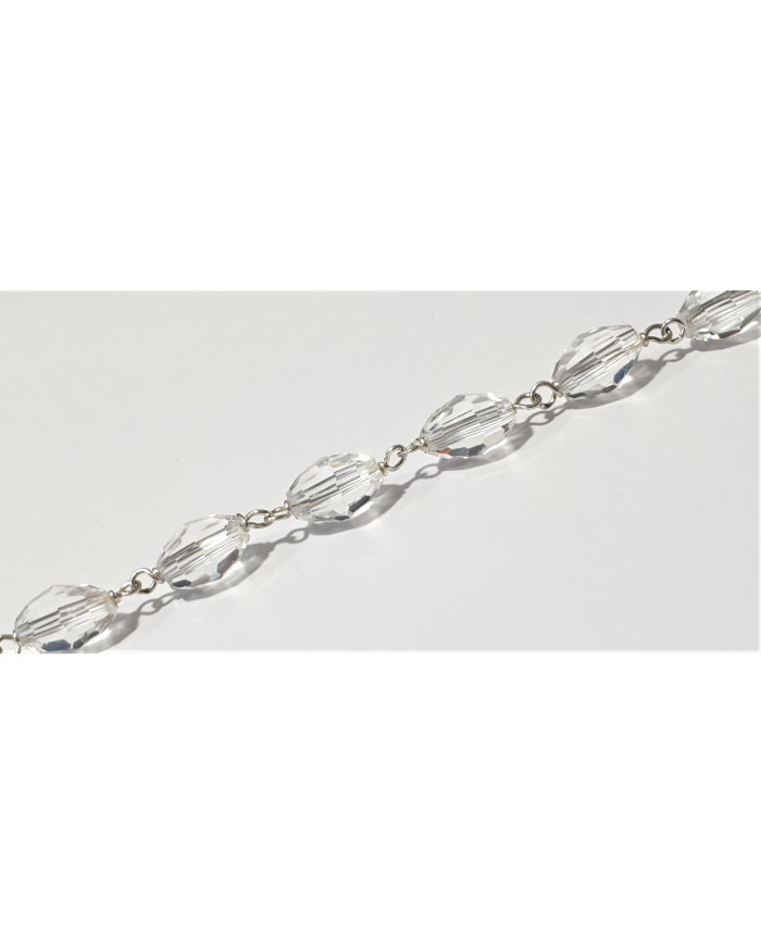 Terço Cristal - Prata 925