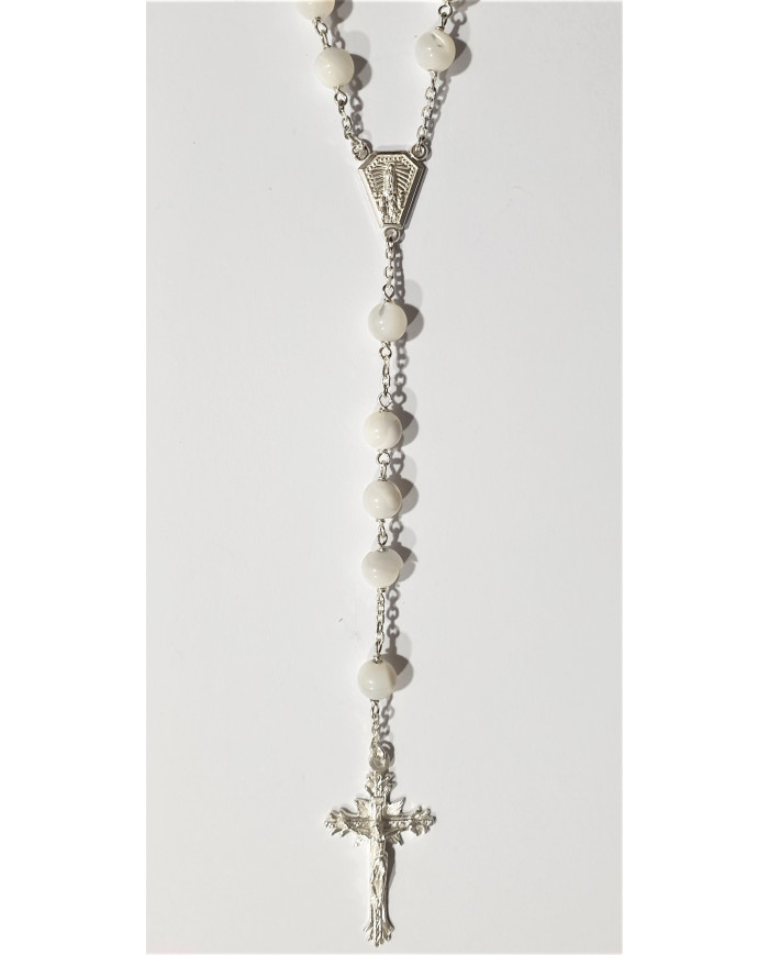 Terço Madre Pérola - Prata 925