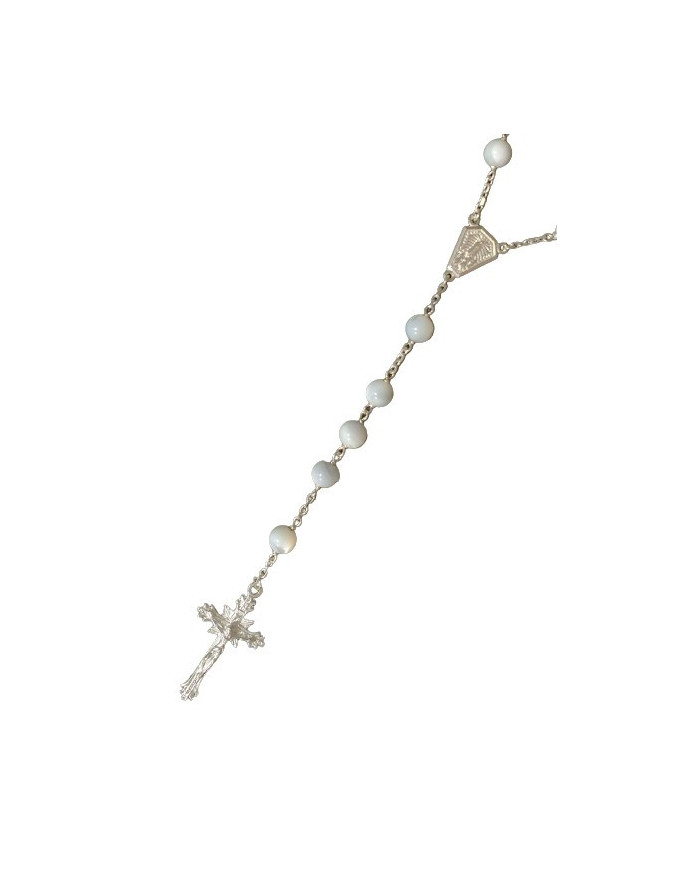 Terço Madre Pérola - Prata 925