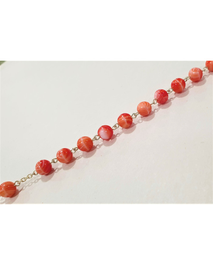 Terço virdo rosa - Prata 925