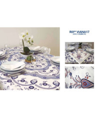Toalha de Mesa Viana 17 - Quadrada Az