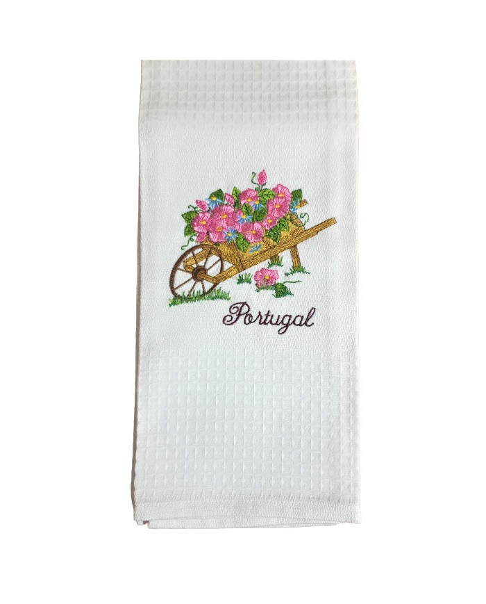 Pano de Cozinha - Carrinho de Flores