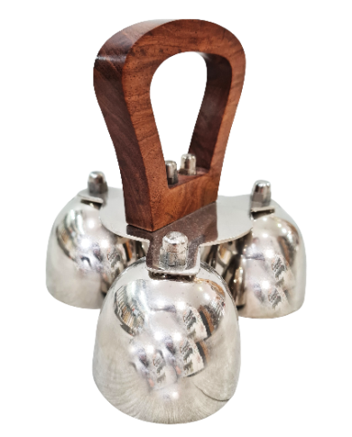 Campainhas prateada c/ madeira