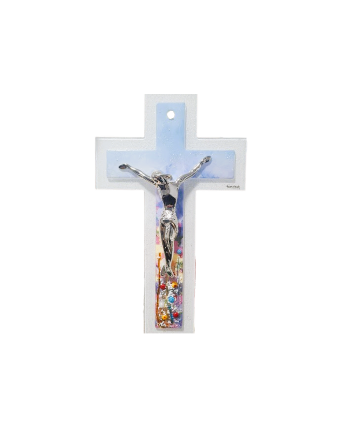 Cruz colorida - Vidro