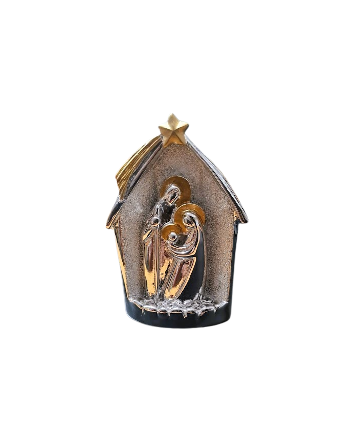 Presépio Estilizado - cor prata e ouro