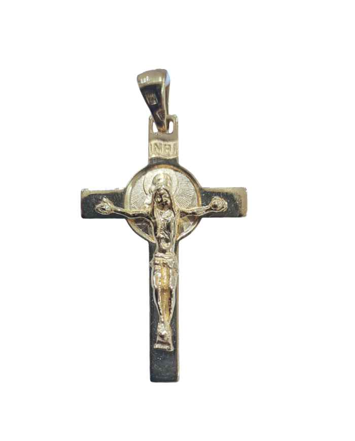 Cruz Ouro Sagrado Coração