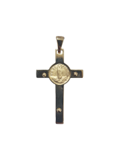 Cruz Ouro Sagrado Coração