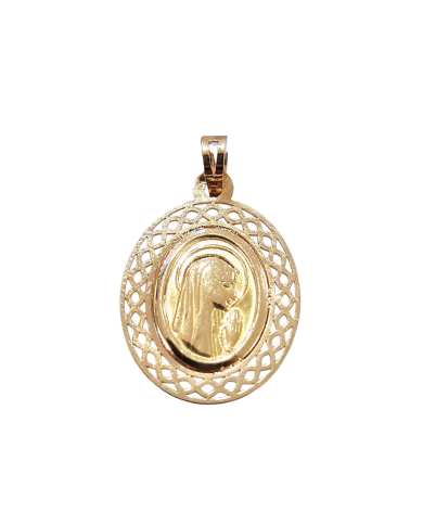 Medalha Oval Trabalhada Dupla Face Medalha Oval Trabalhada Dupla Face