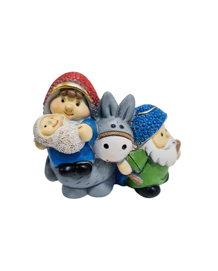 Presépio Fuga para o Egito em resina Infatil 01-3